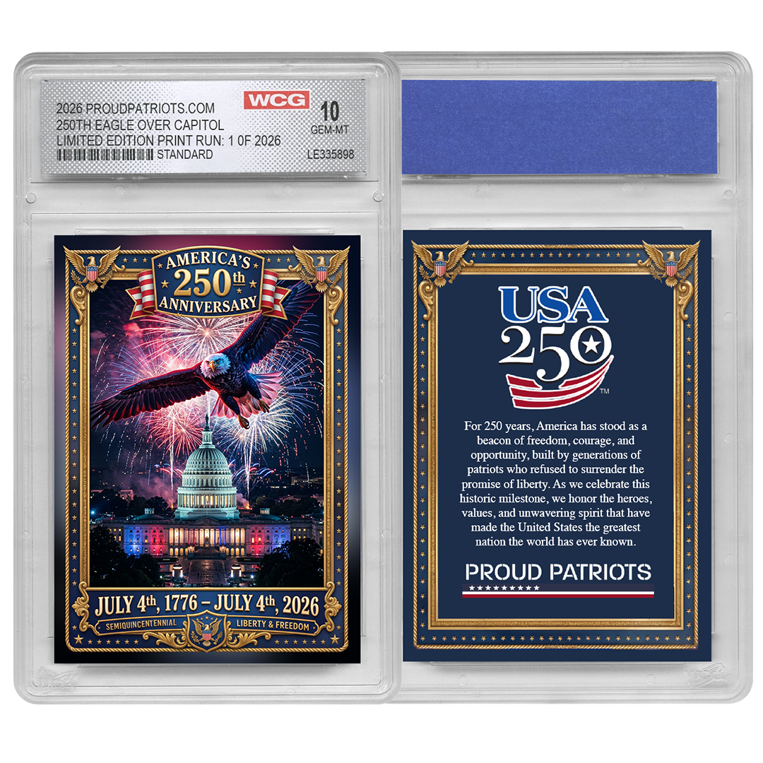 Eagle Over the Capitol Collector Card view 3