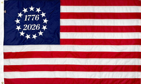 Betsy Ross 1776–2026 Flag view 3